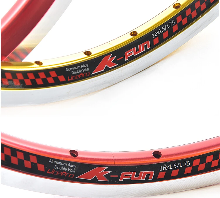 Litepro k fun 16 дюймовые диски 305 двухстенные складные велосипедные BMX колесные 20H 28H|bmx