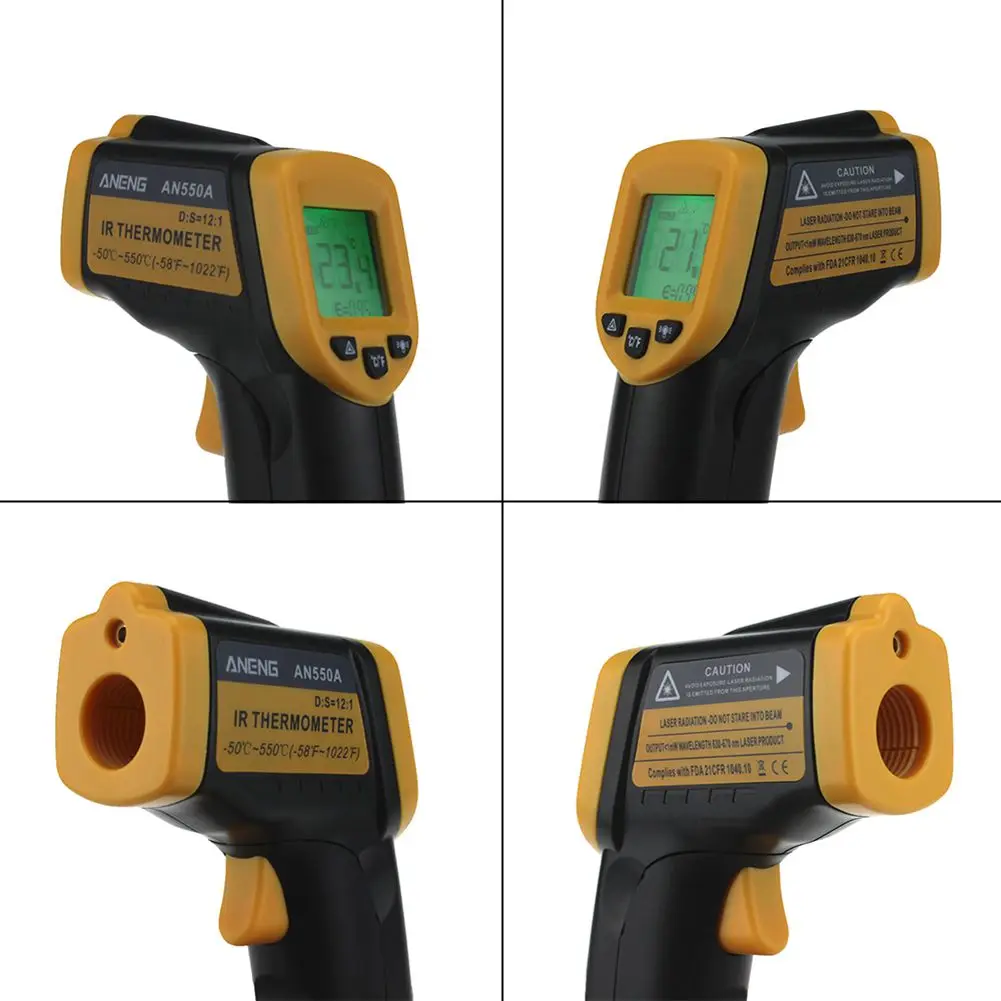 ANENG Temperature-Gun AN550A Handheld Digital Infrared Thermometer -58 Fahrenheit to 1022 | Инструменты