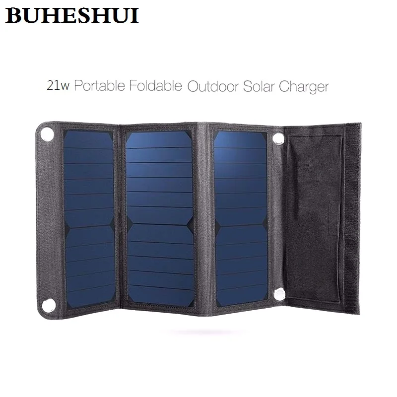 

BUHESHUI Sunpower 27W Foldable Solar Panel Charger For iPhone/Mobile Power Bank Universal Outdoor Dual USB New Free Shipping