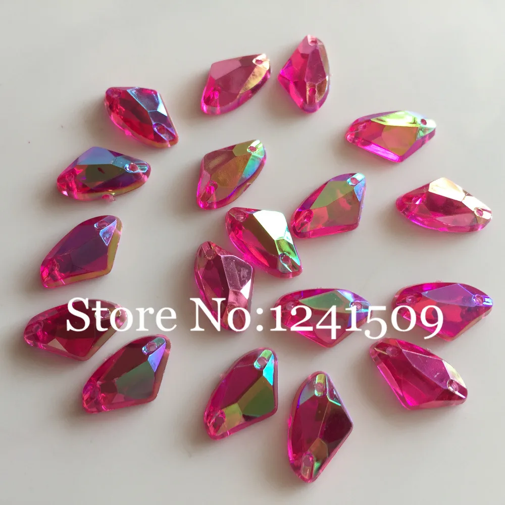 DIY 2018 новые Стразы свободные шарики для ручного шитья 25 шт. Mei Red AB 9x14 мм