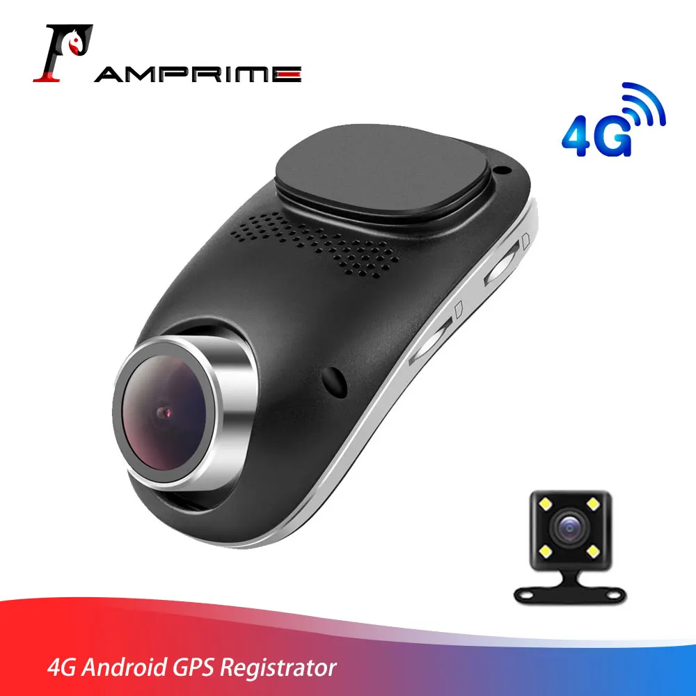 AMPrime 4G Dash камера Android gps регистратор двойной объектив cam FHD 1080P Мини Автомобильный
