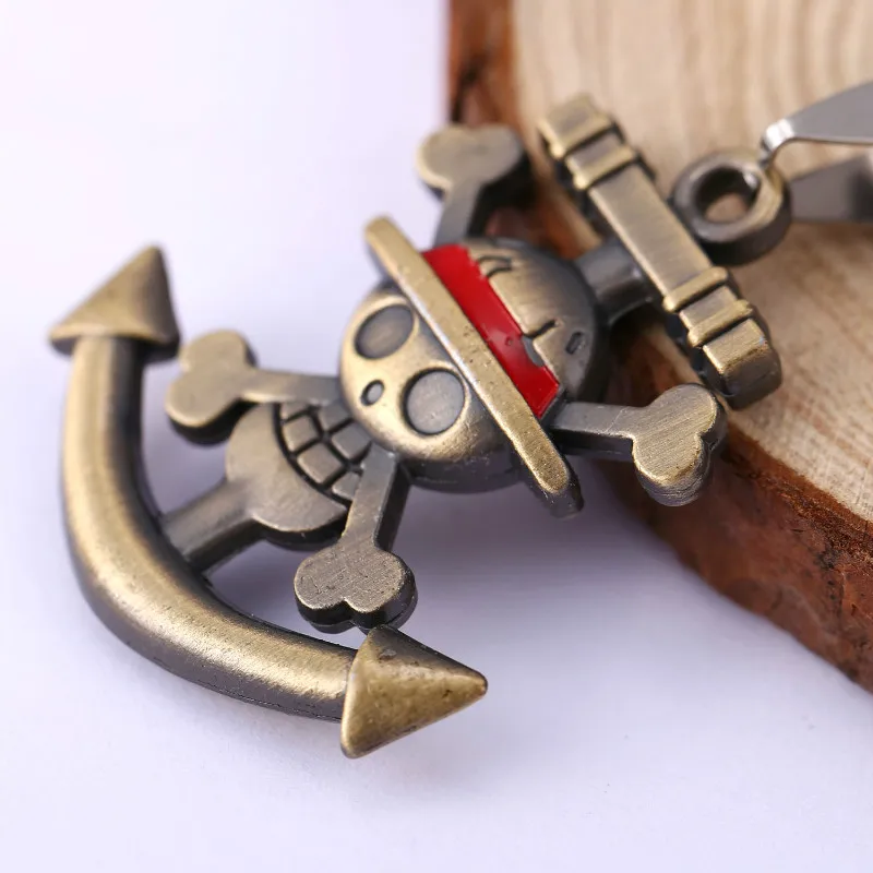 HSIC ювелирные изделия цельный череп ожерелье Луффи Аниме Кулон Ожерелье Мужчины