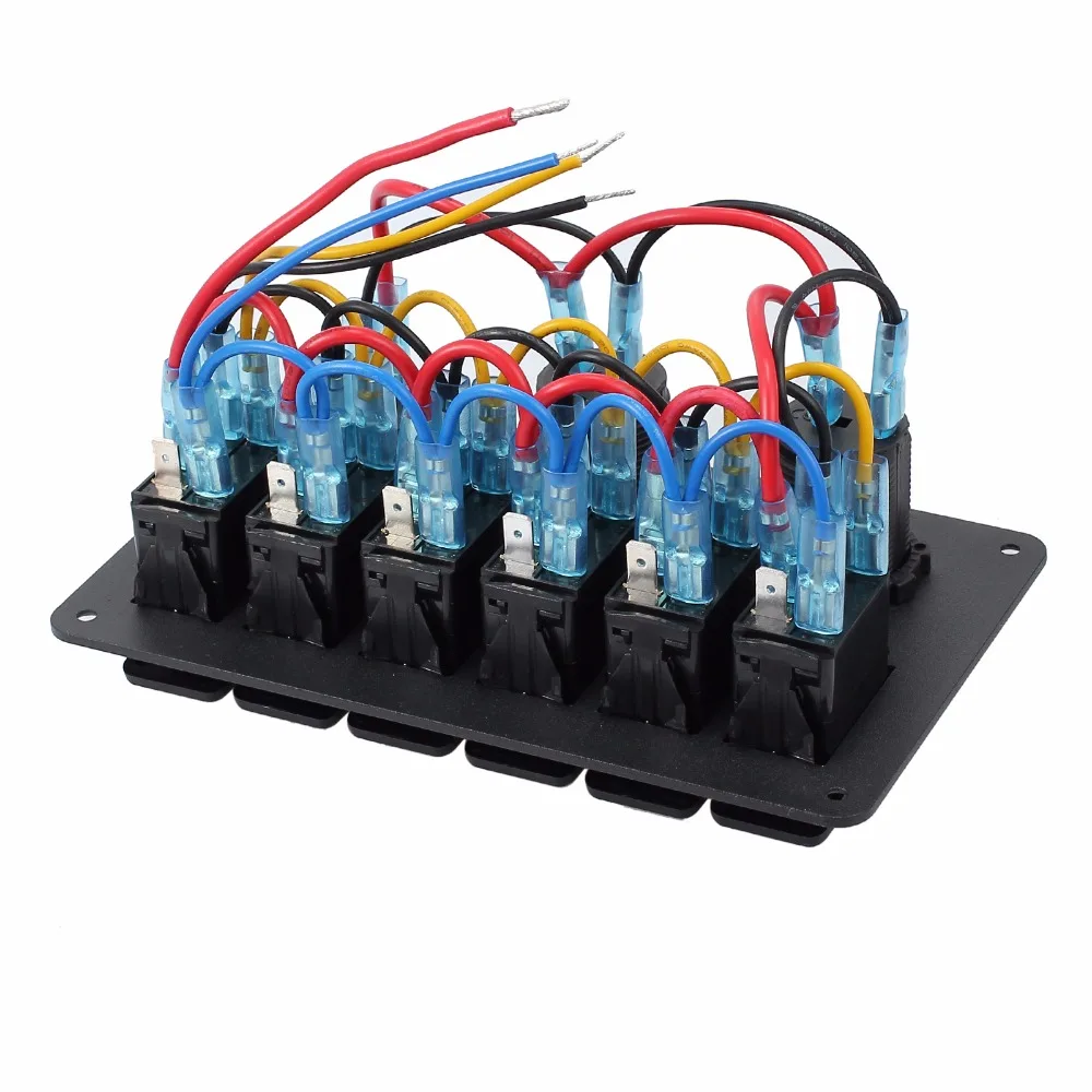 AUTOUTLET 12 В 24 в 6 банд LED клавишный переключатель панель автоматические выключатели