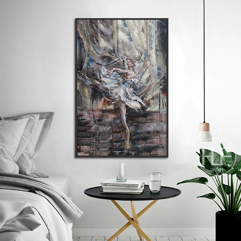 

Elegant Female Ballerina Canvas Painting Nordic Decoration Home Wall Art Pictures for Living Room Decorative Poster and Prints