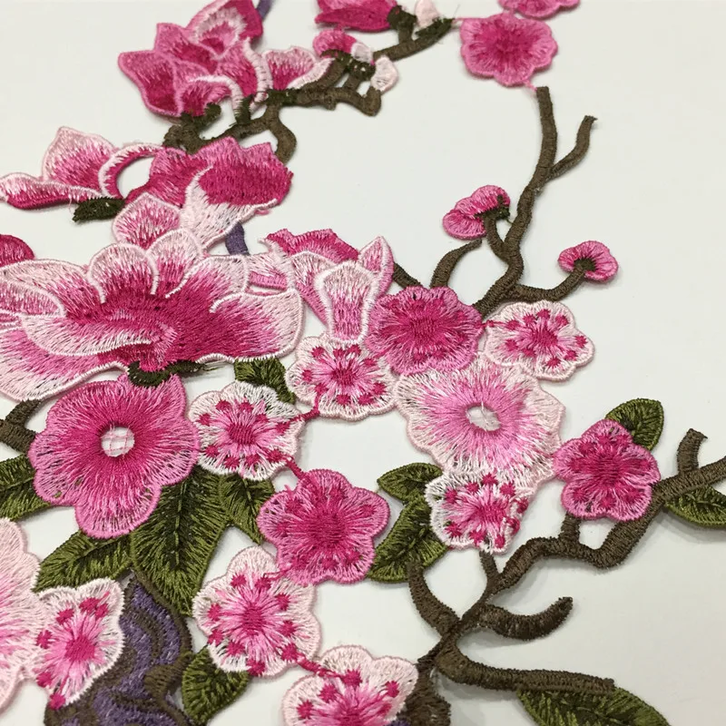 FFLACELL цветок сливы патч аппликация Одежда Вышивка Ткань стикер | Дом и сад