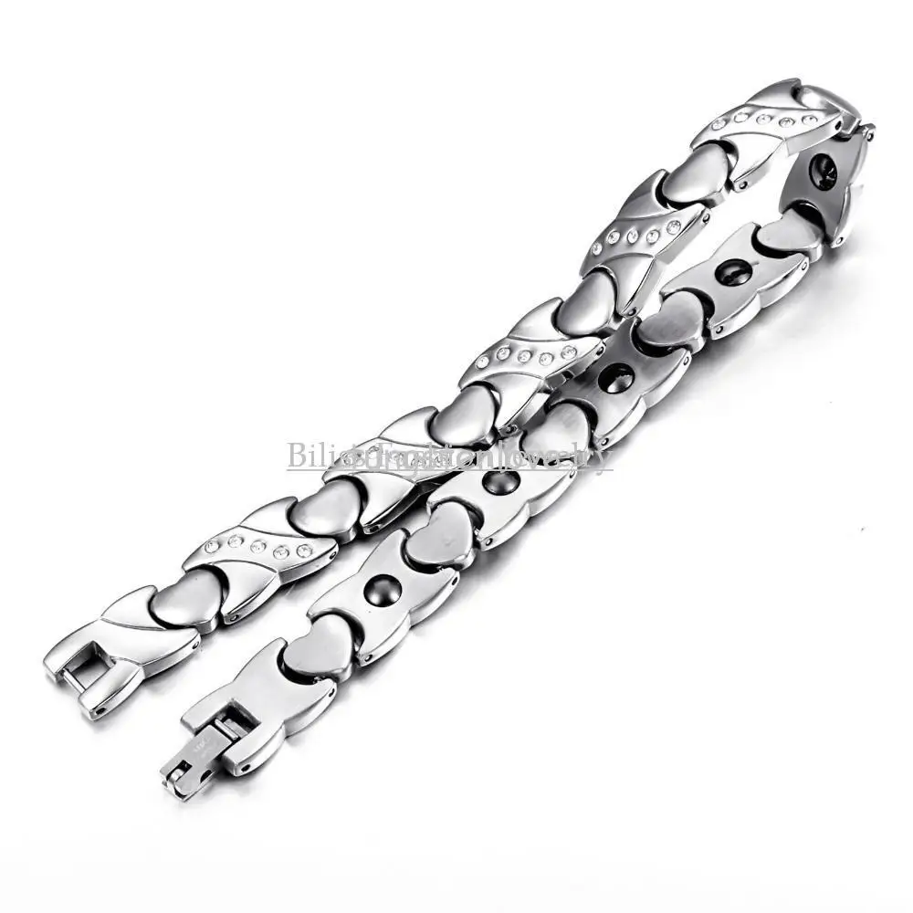 8 66 дюймов Новые женские ювелирные изделия Сердце Гольф браслет из нержавеющей