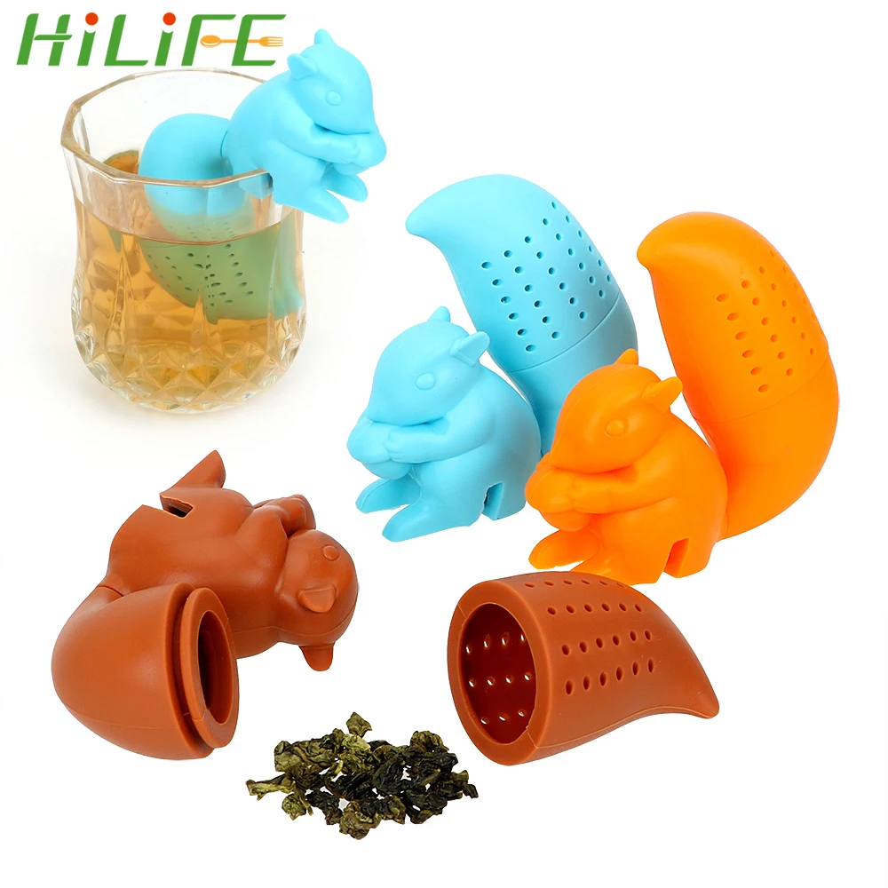 Ситечко для заваривания чая HILIFE силиконовое ситечко в форме белки с фильтром