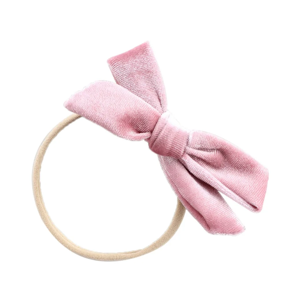 13pcs/lot Velvet Ribbon Bow Baby Headband Nylon Knotted Bows Hair Band for Infants Photography Props 13 Colors JFNY078 | Детская одежда