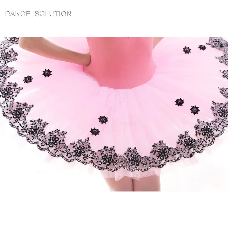 Розовый бархатный лиф профессиональные Балетные танцевальные костюмы платье