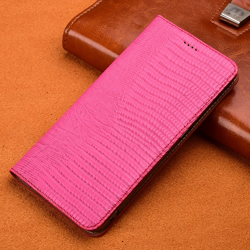 Модный чехол для телефона из коровьей кожи для Asus Zenfone Max Pro M1 ZB602KL, чехол с отделением для карт и подставкой, откидной Чехол для мобильного телефона - Цвет: Розово-красный