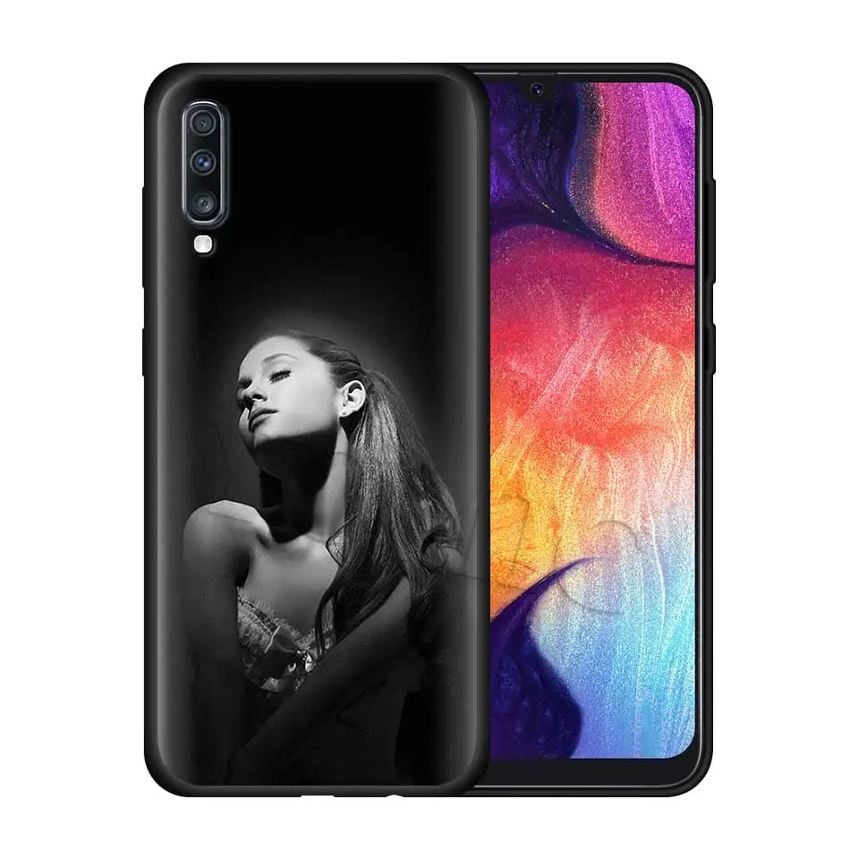 Певица Ариана Гранде силиконовый мягкий чехол для samsung Galaxy A50 A40 A70 A30 A20 A80 A6 A7 A8 плюс A9 черный чехол Coque