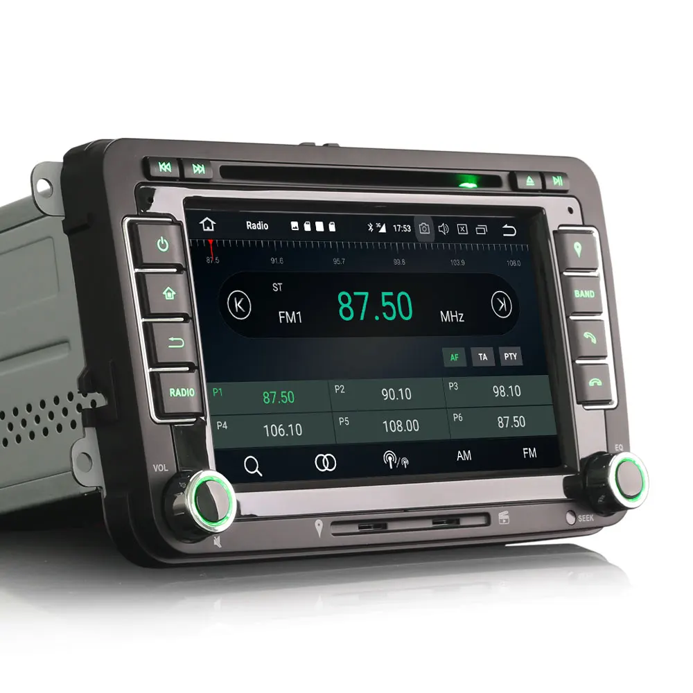 7 &quotAndroid 9 0 Pie OS автомобильный DVD Мультимедиа gps радио для Volkswagen Golf 2003-2013 &amp Caddy 2003-2015