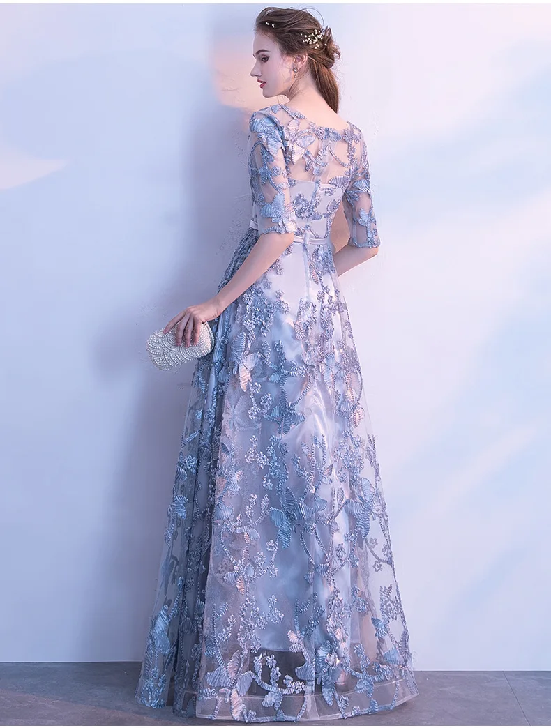 Elegant Lace Asian Embroidery Long Dress Vestidos Chinos Oriental Qipao Evening Gowns Classic Party Size XS-XXL | Тематическая