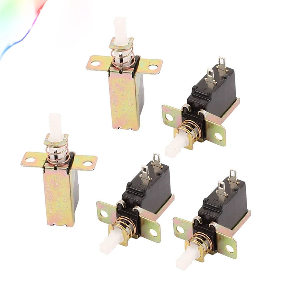 5 шт. пружинный самоблокирующийся кнопочный микро переключатель AC250V 8A/128A SPST