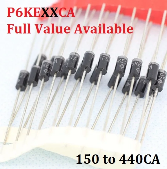 Телевизоры с диодами P6KE150CA P6KE180CA P6KE200CA P6KE220CA P6KE250CA P6KE300CA P6KE400CA P6KE440CA