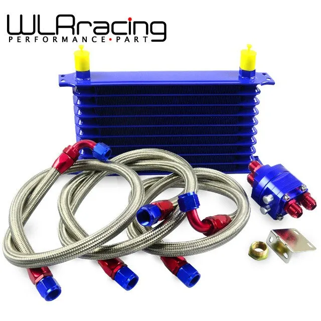 WLR RACING-Универсальный Масляный охладитель 10Row 10AN алюминиевый моторный