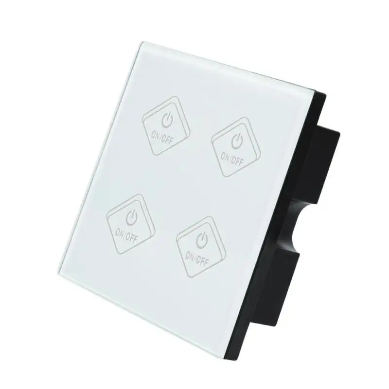 4 Gang Wi Fi Smart Switch выключатель света Touch Wall APP дистанционного Управление работать с