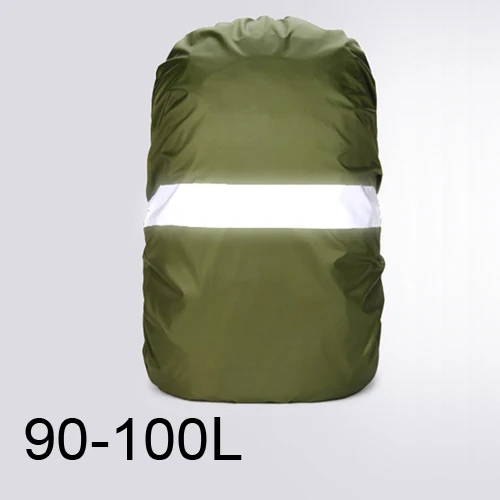 Army green Дождевик рюкзак светоотражающий 90L 95L 100L водонепроницаемый мешок камуфляж тактический Открытый Кемпинг Туризм Альпинизм пыль дождевик - Цвет: Army green