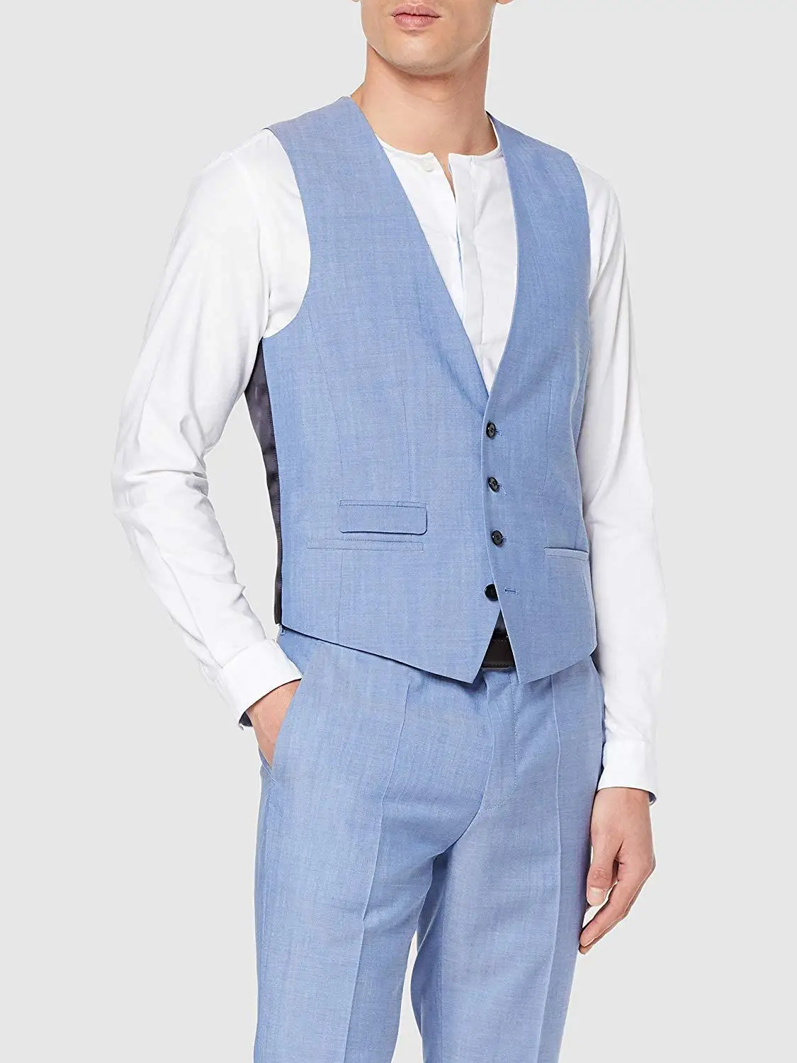 Custom Slim Fit Notc отворотом Лучший мужской костюм синий жених мужские свадебные