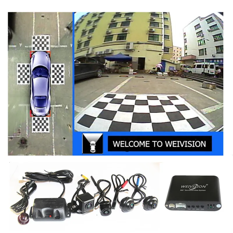 Универсальный Автомобильный видеорегистратор WEIVISION с обзором 360 градусов и видом