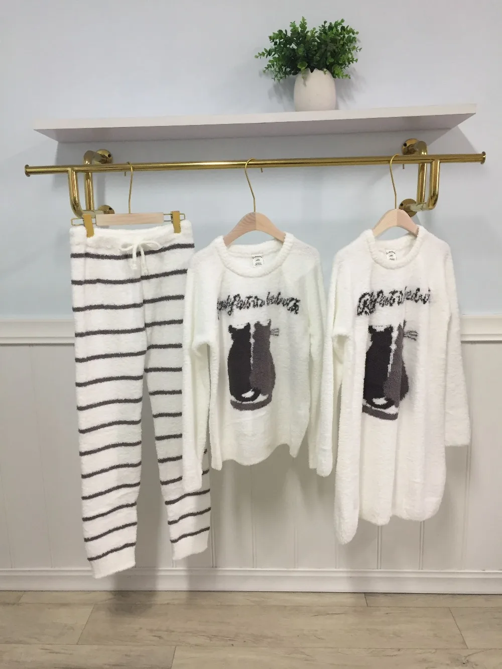 Японский GP свитер женские пижамы пижамный комплект пижамы Pijama костюм женский сна комплект из двух предметов loungewear(два кошки