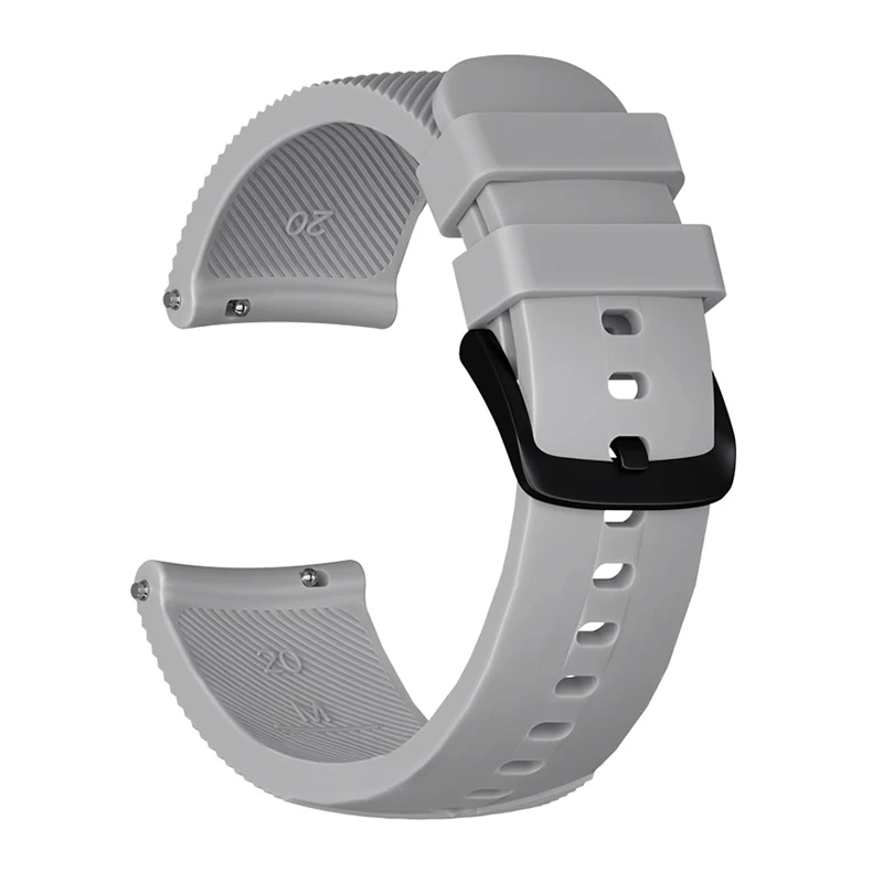 Gray Laforuta Band для Garmin vivoactive3 Forerunner 645 ремешок 20 мм быстроразъемные Мягкие силиконовые сменные Эспандеры гибкие - Цвет ремешка: Gray