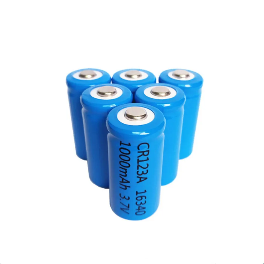 

6pcs/lot 3.7V 1000mAh Lithium Li-ion 16340 Battery CR123A Rechargeable Batteries 3.7V CR123 for Laser Pen LED Flashlight Cell