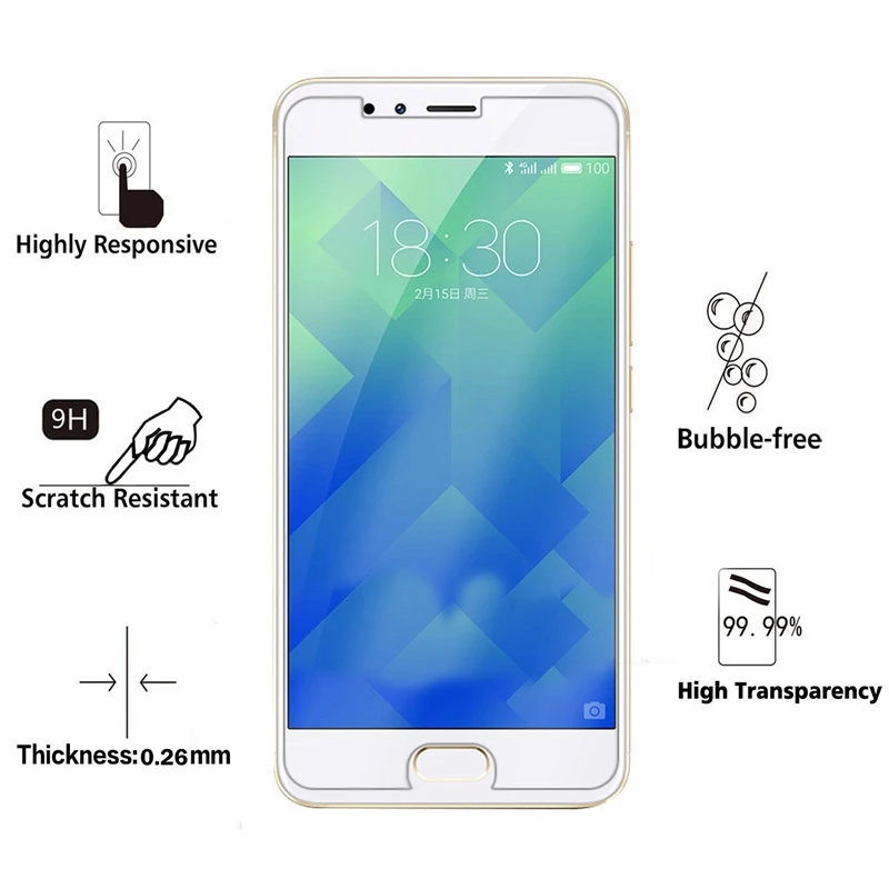 2 шт. закаленное стекло M5S для Meizu защитная пленка экрана телефона 9H 2.5D Защитное