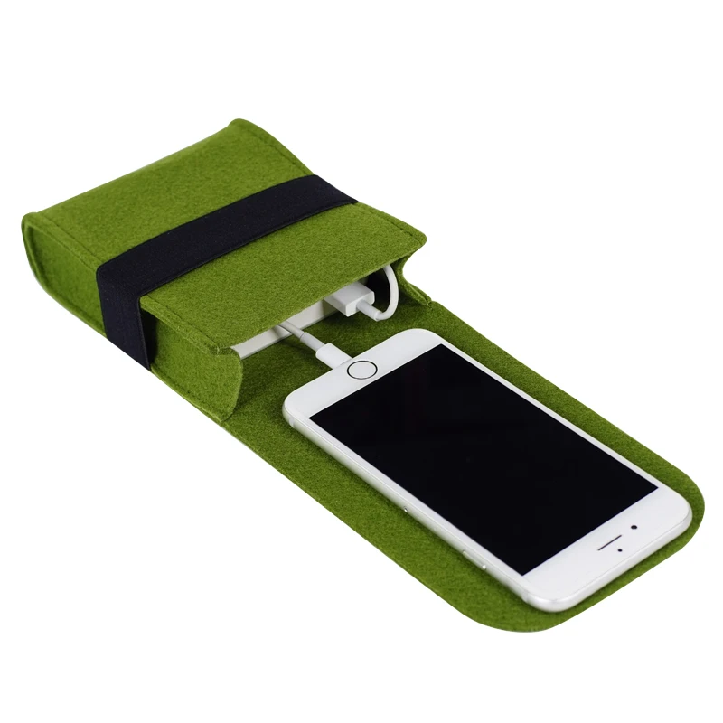 

Multifunction Power Bank Storage Bag Mini Felt Pouch For Data Cable Mouse Travel Organizer Electronic Gadgets Organizador