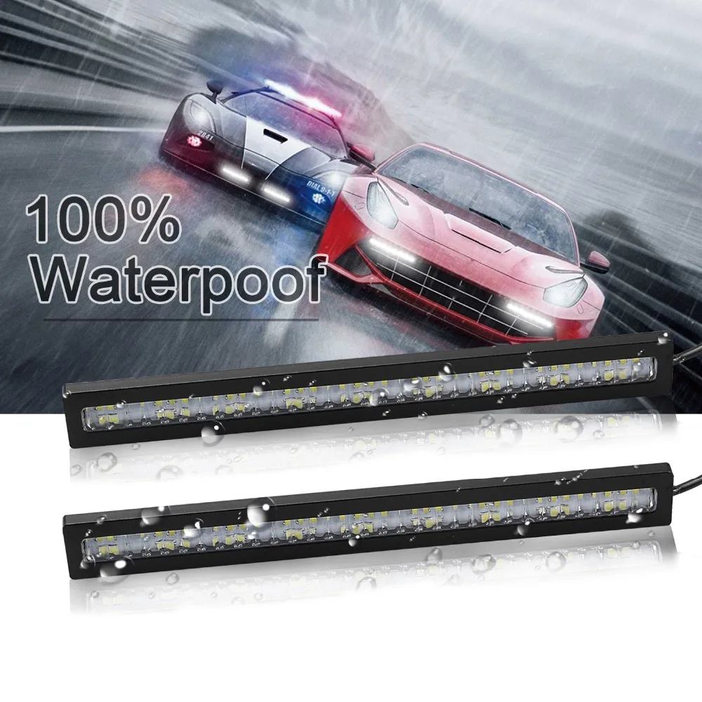 LEADTOPS 2 шт. Автомобильный светодиодный DRL супер яркий дневной ходовой светильник