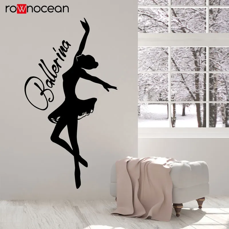 

Ballerina Dancer Ballet Girl Room Wall Sticker Vinyl Art Home Decor Dance Room Decals Removable Murals Wallpaper 3549