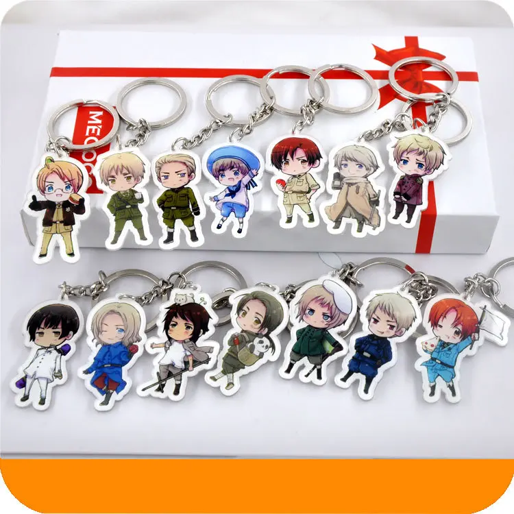 Анимационная ось Power Hetalia world брелок для ключей всех стран подвеска Portachiavi|Брелоки|