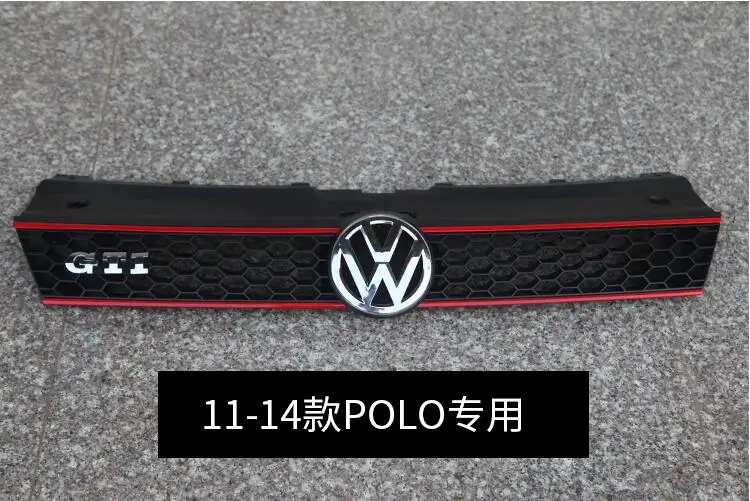 Для Защитные чехлы для сидений, сшитые специально для Volkswagen Polo спереди решетки гоночных автомобилей подходит для мужские Поло 2009 2010 2011 2013 решетка черный Высокое качество бампер капот Гриль Решетки