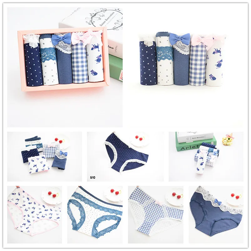5pcs/lot Осень Новые дамы Нижнее белье Девочки Подростковая Нижнее белье Трусики Хлопок Девочка Короткие трусики Кружева Девочки Нижнее белье Fille ТРУСИКИ ДЛЯ ДЕВОЧКИ трусы шорты детские