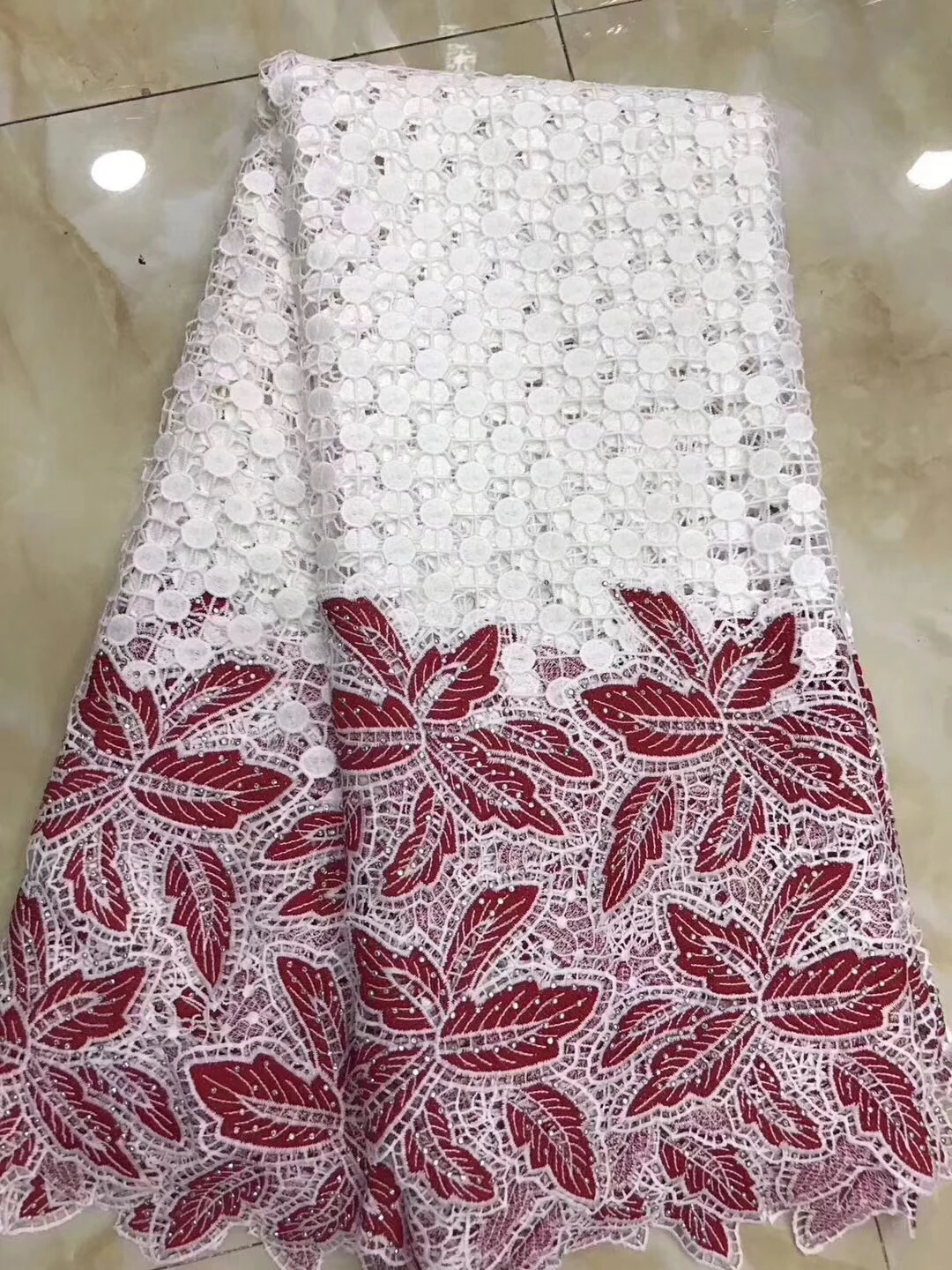 high quality african cord lace fabric chemical water soluble guipure blue fashion LYY906A | Дом и сад