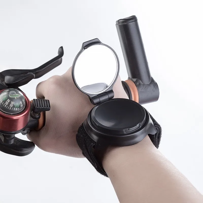 Велосипедное Зеркало заднего вида 360 градусов поворот на руку MTB ремешок запястье