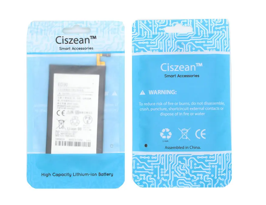 Ciszean 1x2010 мАч ED30 / ED 30 Сменный аккумулятор для сотового телефона Motorola Moto G G2 XT1028 XT1032