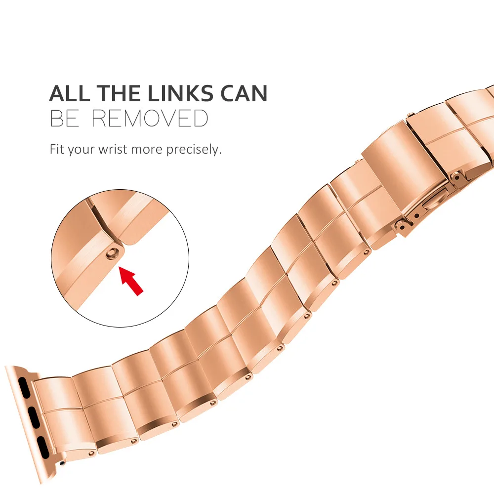 Ремешок для Apple Watchband 38/40 мм/42 44 мм Нержавеющая сталь металл 1 Браслет Smartwatch Band для Apple Watch Serise 1, 2, 3, 4, 5 лет