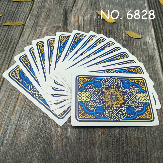 6828 BLUE Красный синий 54 шт./компл. водонепроницаемый Прочный ПВХ Скраб пластиковые игральные карты Новинка покер карты Texas семейная настольная игра развлечения - Цвет: 6828 BLUE