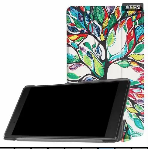 Чехол для lenovo tab 7 эфирные TB-7304F/I/X Funda подставка для планшета защитная Tab7 эфирные 7304F 7304I 7304 чехол флип+ ручка - Цвет: Фиолетовый