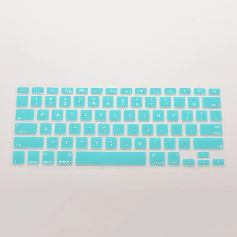 7 разноцветные силиконовые покрытие для клавиатуры для Apple Macbook Pro MAC 13 15 17 28,7 см x 11,9 см - Цвет: Синий