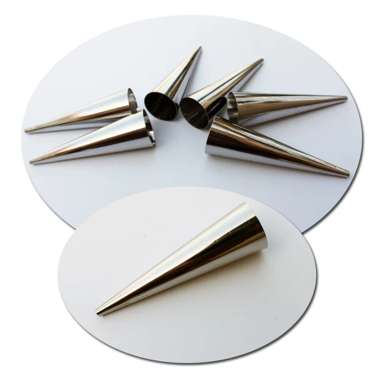 5 шт./лот сделай сам конусы для выпечки трубки из нержавеющей стали круассанов на