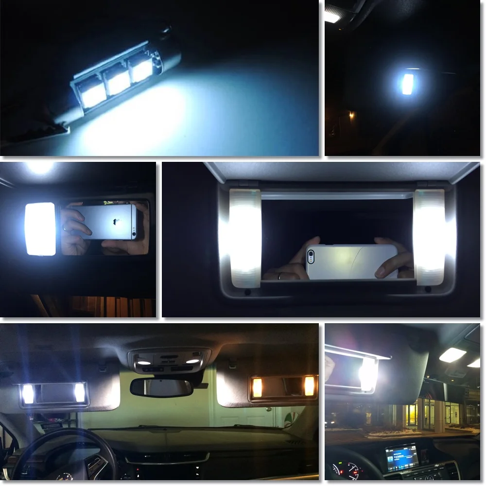 4x Белый светодиод 28 мм 31 5050 3SMD косметическое зеркало лампа 6614 плавкий