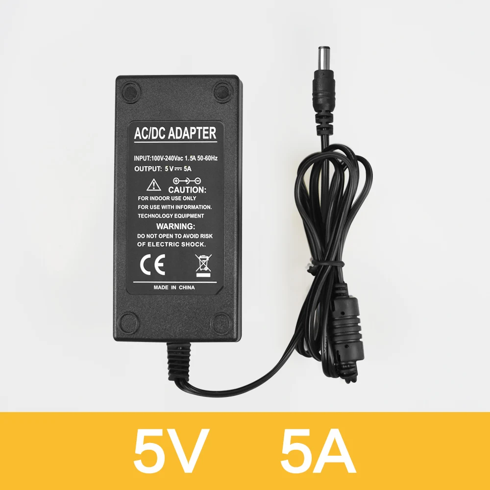 5V 5A Универсальный трансформатор напряжения 100V 220V to DC 5V 12V 24V преобразователь питания 1A 2A 3A 5A зарядное устройство 5,5mm x 2,1mm - Цвет: 5V 5A