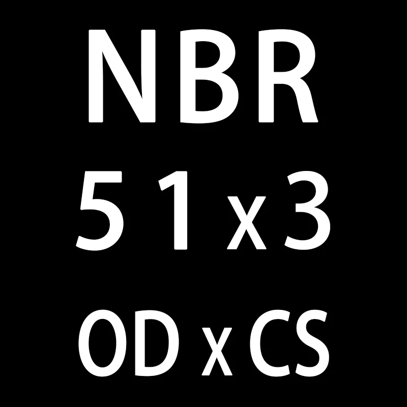 10 шт./лот резиновое кольцо NBR уплотнительное кольцо CS: 3 мм OD51/54/55/56/57/58/60/65/68/70*3 мм уплотнительное кольцо уплотнения Нитриловый прокладки масло кольца шайба - Цвет: OD51mm