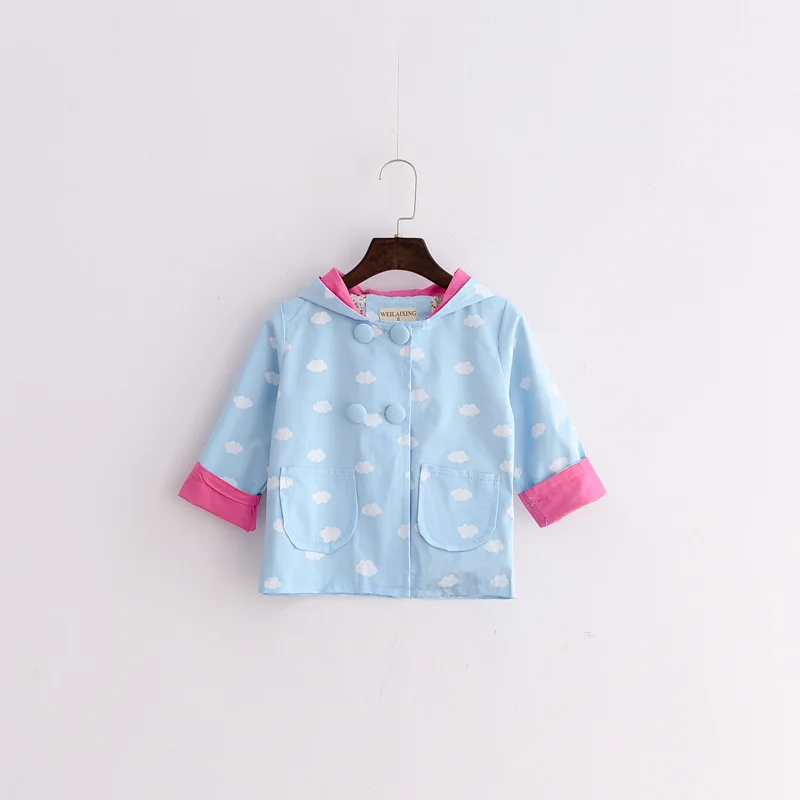 Новинка 2017 года весенне осеннее пальто с капюшоном для девочек куртка из 100%