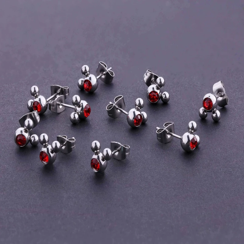 

20PCS/PACK Cute earring girls kids stud earrings lovely mouse stud earrings