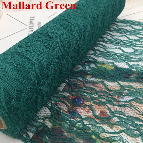 MALLARD GREEN 15 см 30 см кружева тюль рулон сетки стол центральный Свадебный день рождения стол центральный бегун DIY пачка юбка стул створки 10 лет - Цвет: MALLARD GREEN