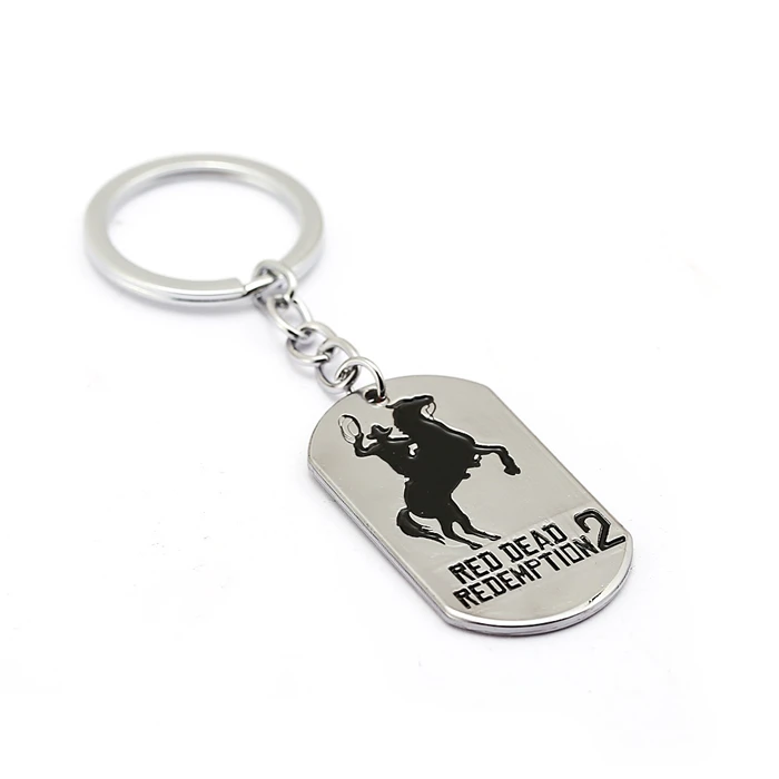 Игра Reddead брелок собака тег металлический брелок цепь серебро для мужчин автомобиль женщин сумка Ювелирные изделия