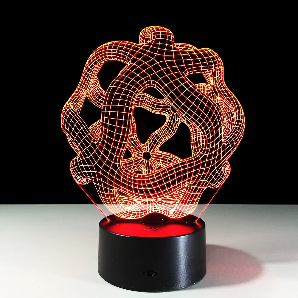 Уникальная светодиодная настольная 3d-лампа абстрактной формы скульптурный